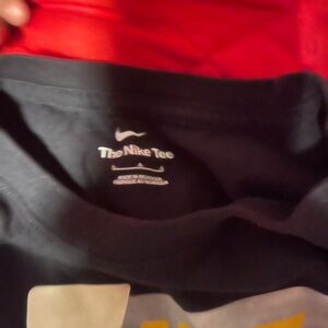 Nike Black T-Shirt with Yellow Design